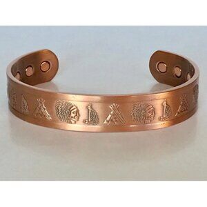 "Native" Solid Handmade Copper Cuff Bracelets